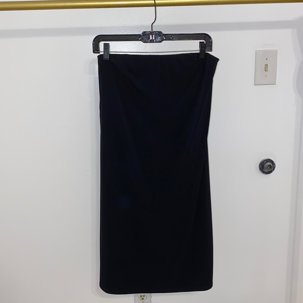 BCBG black strapless dress